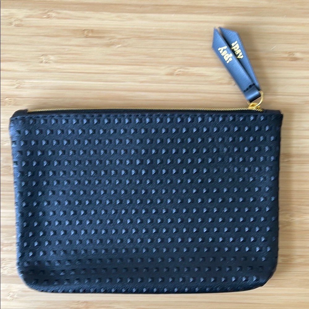 Ipsy Bag - Black & Gold Textured Pouch